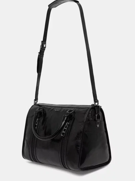 Torebka skórzana Zadig&voltaire retro czarna