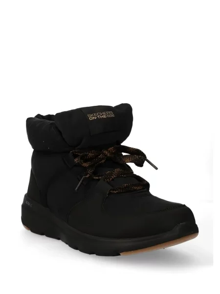 Боти Skechers с връзки с дантела черно