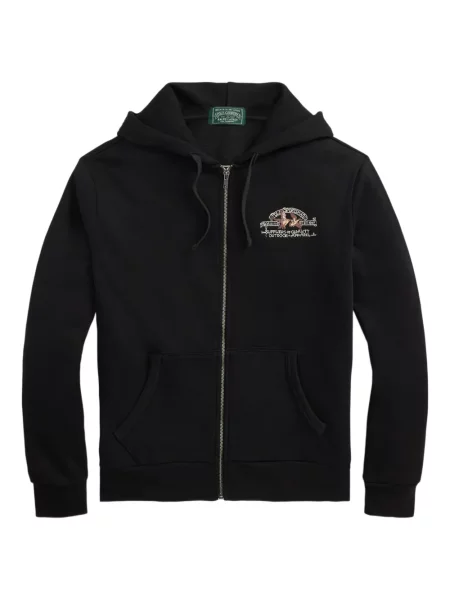 Kostkovaná dlouhá kšiltovka Polo Ralph Lauren s potiskem červená