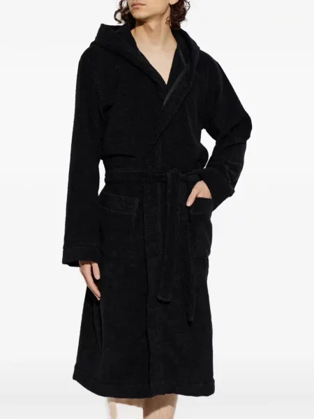 Halat Moschino cu glugă cu autograf negru