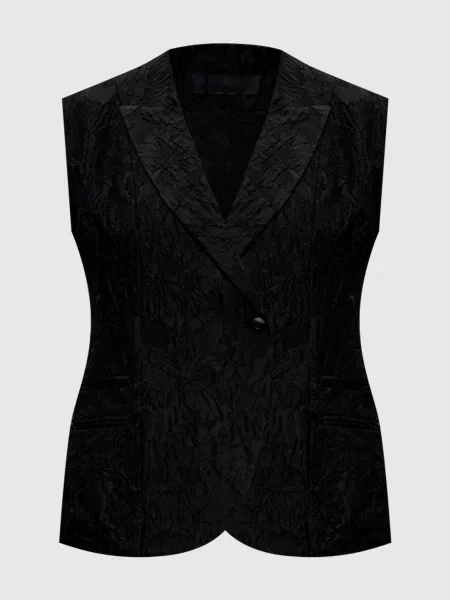 Жилет в квітковий візерунок Marc Le Bihan чорний