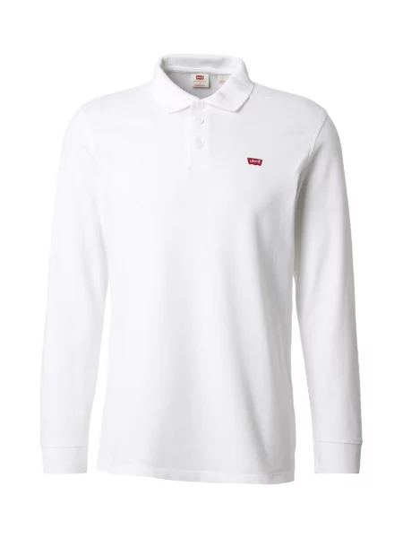 LEVI'S ® Tricou Long Sleeve Housemark Polo Shirt' alb