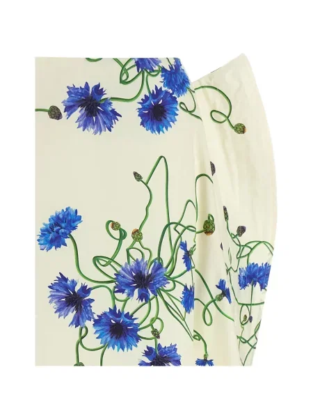 Fustă midi Stella Mccartney cu model floral cu volane