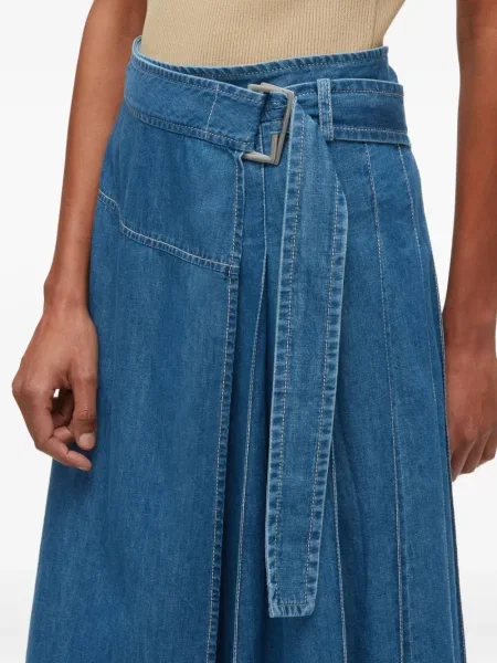 Fustă midi 3.1 Phillip Lim până la genunchi albastru