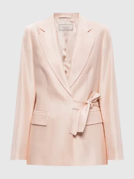 Жакет з льоном Peserico рожевий