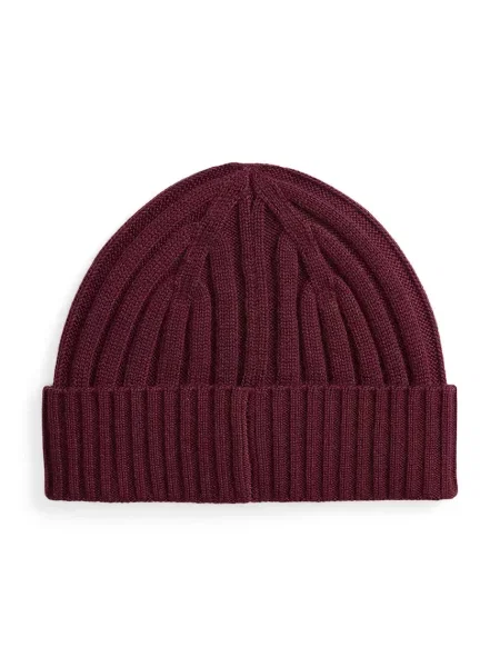 Шерстяная шапка Lauren Ralph Lauren бордовая