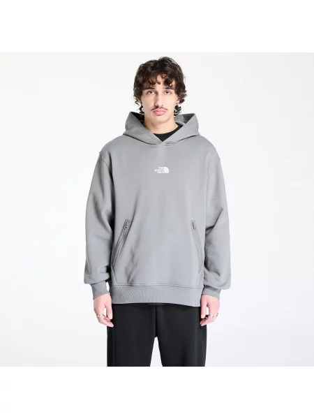 Суичър с качулка The North Face с перли с качулка сиво