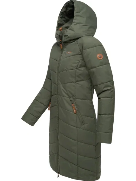 Ragwear Palton funcțională Dizzie maro / închis verde