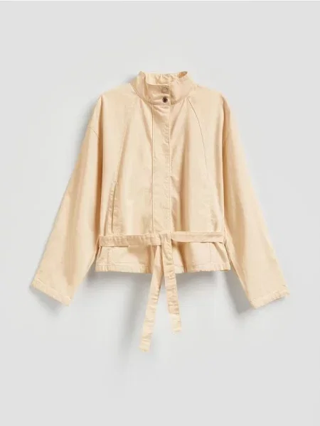 Reserved Jachetă din cu legare galben