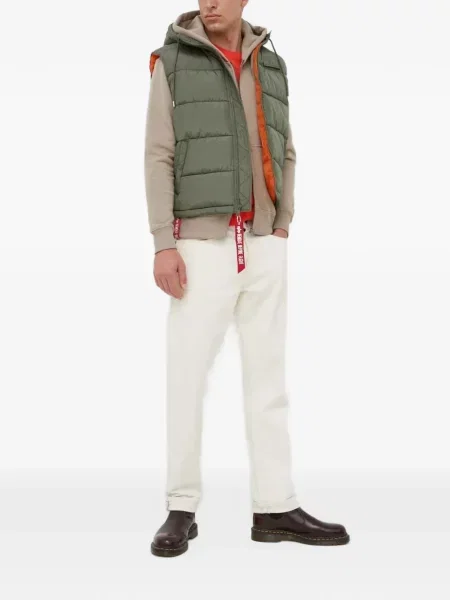 Vestă Alpha Industries cu glugă verde
