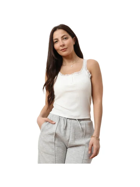 Top La Modeuse alb