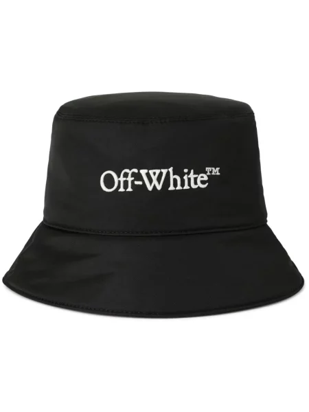 Pălărie Off-white cu broderie alb
