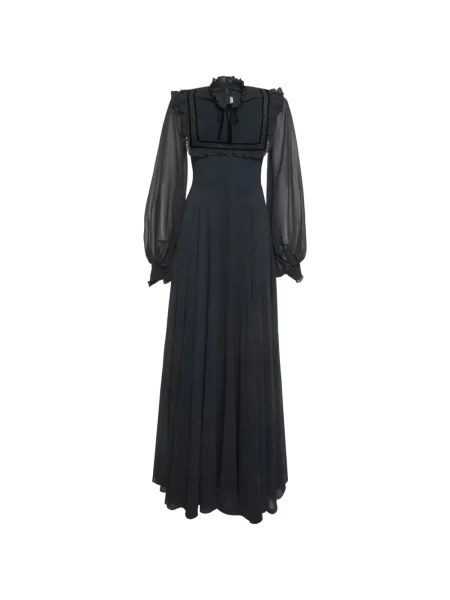 Rochie maxi 424 din dantelă albastru