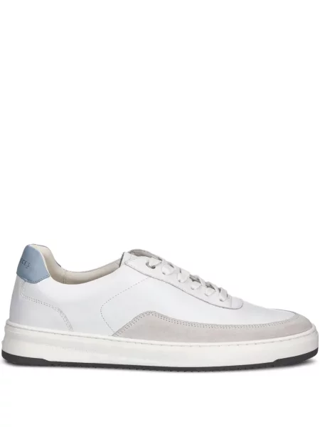 Sneakerși Filling Pieces din piele de căprioară alb