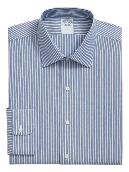 Pruhovaná keprová košile Brooks Brothers modrá