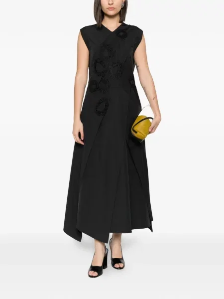 Rochie maxi Litkovska cu broderie negru