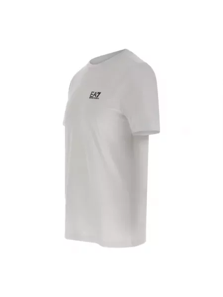 Emporio Armani Koszulki Mężczyzna Koszulka z Logo z Elastanu biały