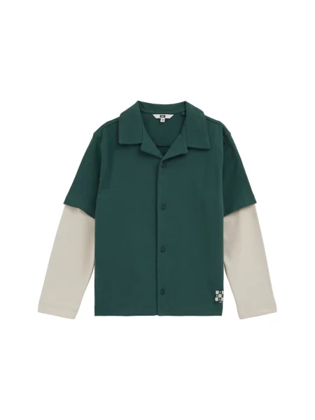 WE Fashion Cămașă verde alb