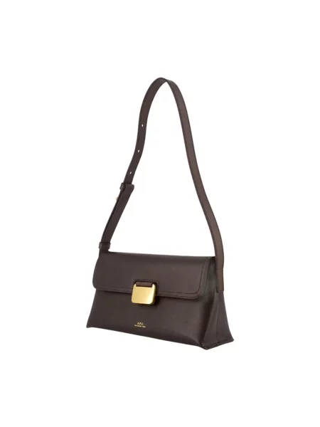 Torebka crossbody A.p.c. skórzana brązowa