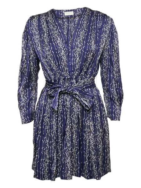Rochie mini Sandro cu decolteu în V de costum albastru