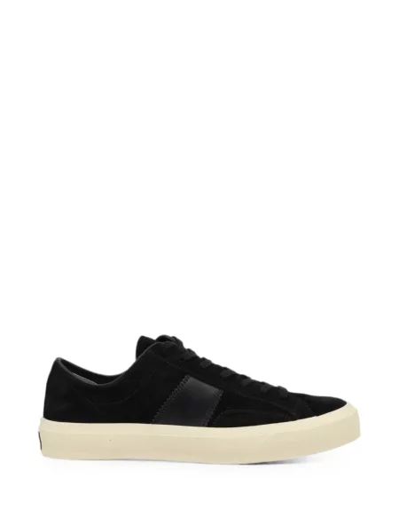 Sneakerși Tom Ford din piele de căprioară negru