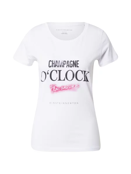 EINSTEIN & NEWTON Tricou Champagne O´clock roz / negru alb