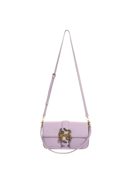 Torebka Just Cavalli w wężowy wzór fioletowa