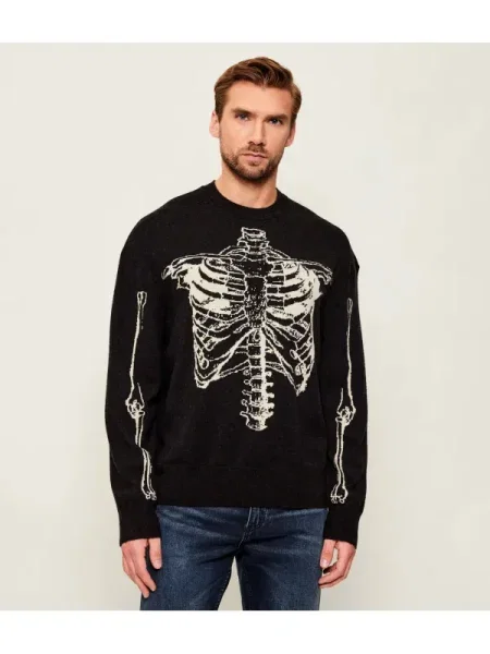 All Saints De lână pulover SKELLI | Oversize fit negru