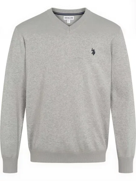 U.S. POLO ASSN. Svetr UMCosmo melír šedý