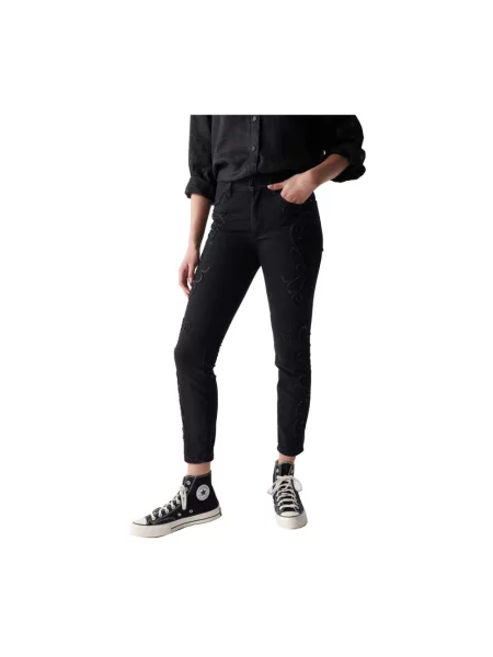 Skinny jeansy skinny Salsa czarne