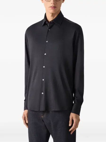 Cămașă Zegna de mătase gri