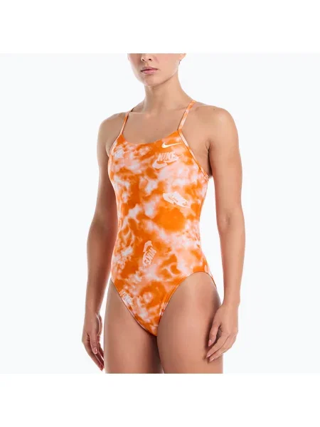 Costum de baie întreg pentru femei Nike Hydrastrong Cutout bright ceramic