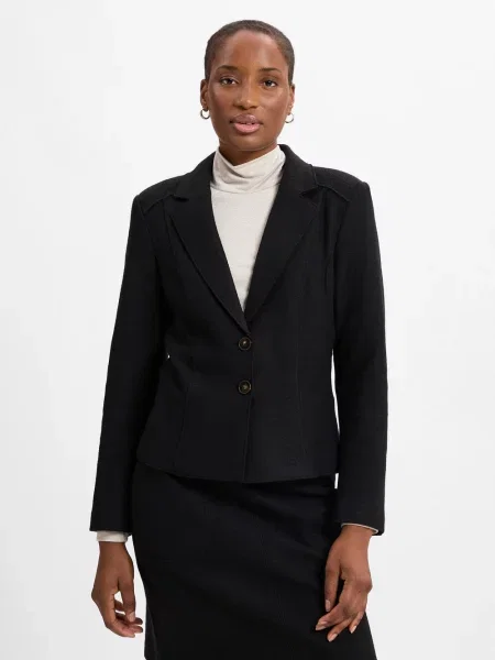 Marc Cain Collections Modułowy blezer Kobiety Wełna jednolity 34 czarny