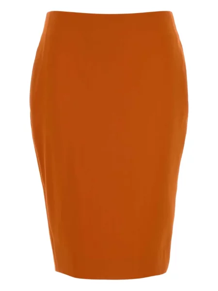Teacă fustă tip creion Saint Laurent până la genunchi portocaliu