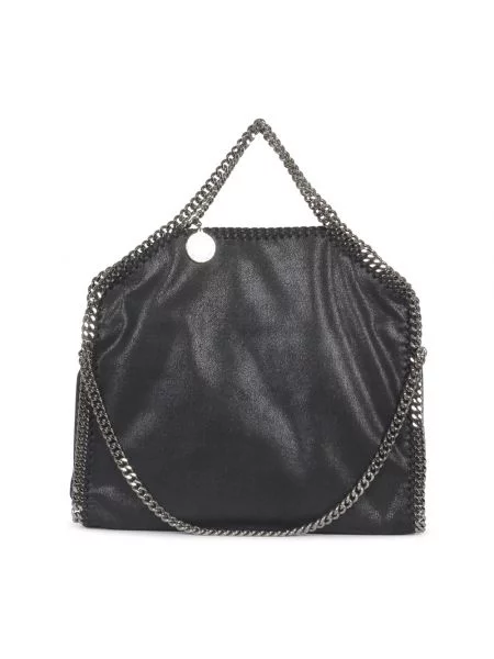 Duża mały torebka na łańcuszku Stella Mccartney z granatem czarna
