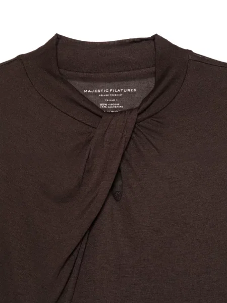 Lung tricou Majestic Filatures maro
