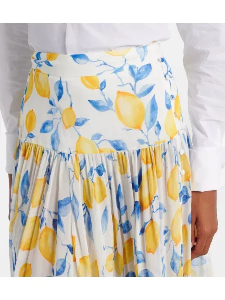 Fusta maxi Alexandra Miro transparente alb