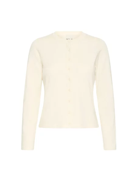 Kardigan Ichi wełniany beżowy