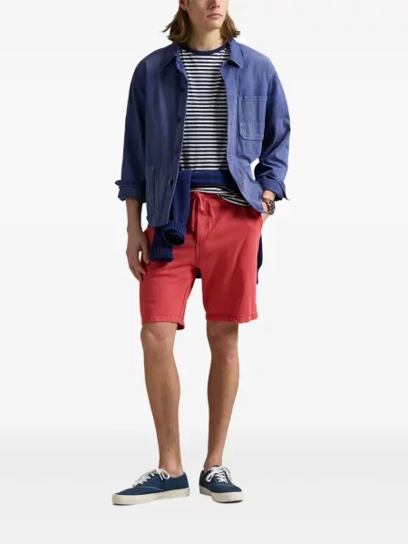 Pletene sportske kratke hlače Polo Ralph Lauren s printom bijela