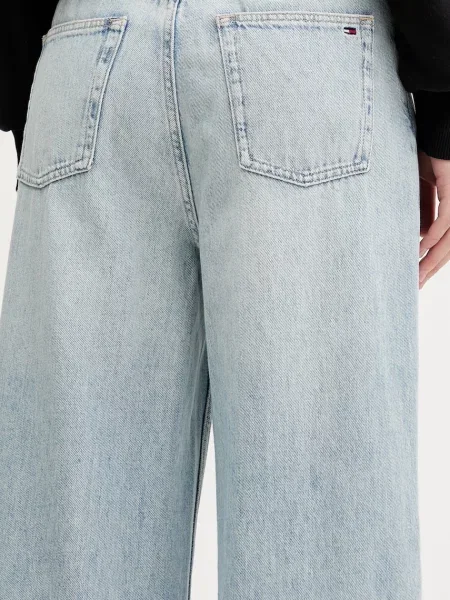 Tommy Jeans Дънки wide leg дамски синьо