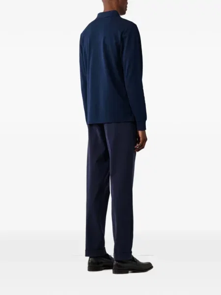 Dugo polo majica Hackett London s autogramom plava