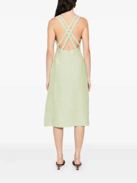 Rochie midi Occleus până la genunchi de costum verde