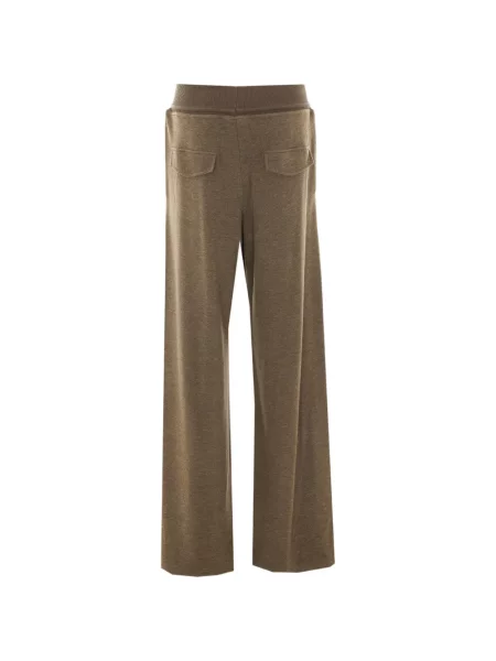 Pantaloni Eleh alergare cu cordon maro