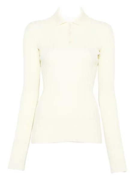 Sweter Calvin Klein Collection z bursztynem biały