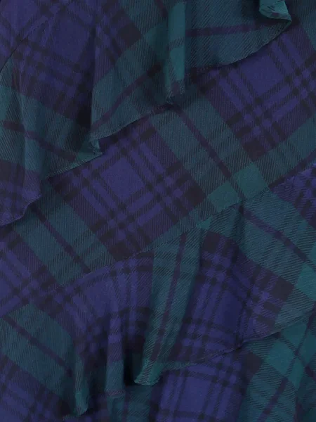Rochie Lauren Ralph Lauren în carouri cu volane albastru