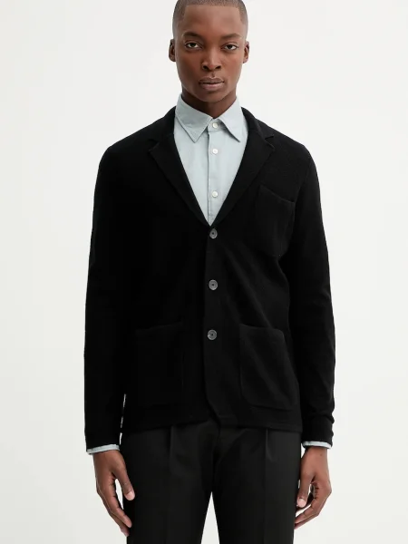 Marc O'Polo cardigan din amestec de lână negru