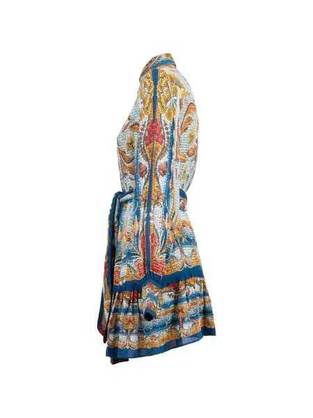 Rochie mini Farm Rio cu imagine de costum albastru