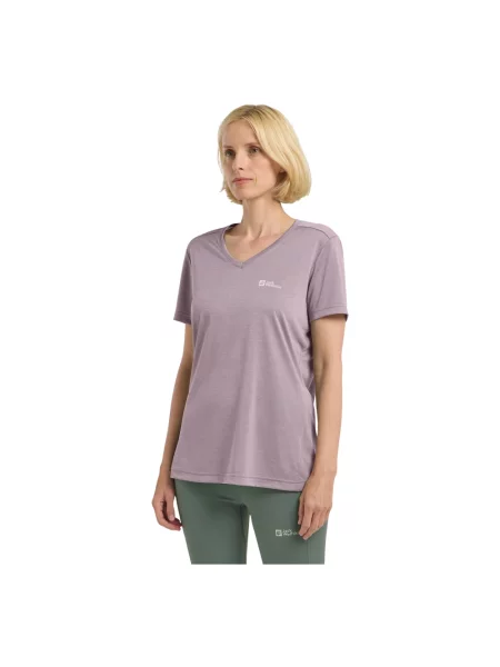 Jack Wolfskin t-shirt sportowy Crosstrail fioletowy