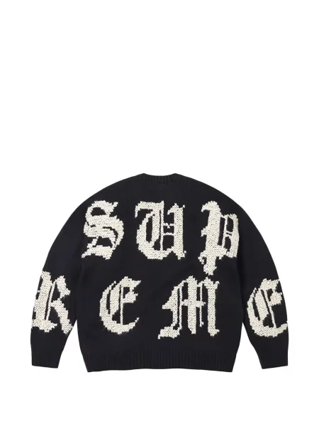 Pulover Supreme cu autograf negru