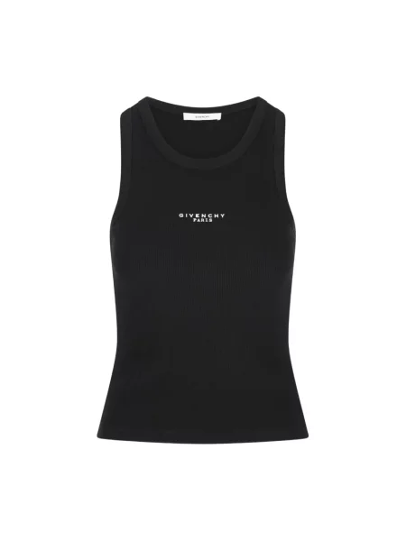 Top Givenchy z nadrukiem na ramiączkach czarny